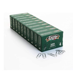 Leone Dell'Era Fermagli zincati N4 Confezione da 10 scatole x100 fermagli ciascuna
