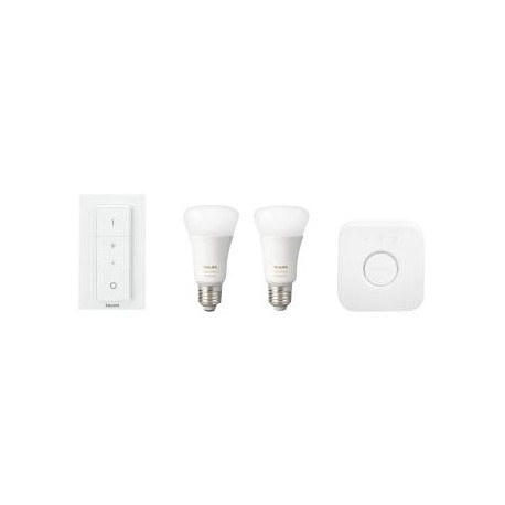 Philips Hue White and Color Ambiance Starter Kit - Set per illuminazione wireless - lampadina LED x 2 - E27 - totale: 18 W - cl