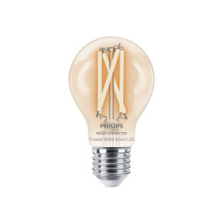 Philips Smart - Lampadina con filamento LED - forma: A60 - trasparente finitura - E27 - 7 W (equivalente 60 W) - classe E - bia