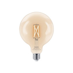 Philips Smart - Lampadina con filamento LED - forma: G125 - trasparente finitura - E27 - 7 W (equivalente 60 W) - classe E - bi