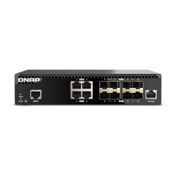 QNAP QSW-M3212R-8S4T - Switch - gestito - 4 x 100/1000/2.5G/5G/10GBase-T + 8 x 10Gb Ethernet SFP+ - montabile su rack