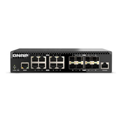 QNAP QSW-M3216R-8S8T - Switch - gestito - 8 x 100/1000/2.5G/5G/10GBase-T + 8 x 10Gb Ethernet SFP+ - montabile su rack