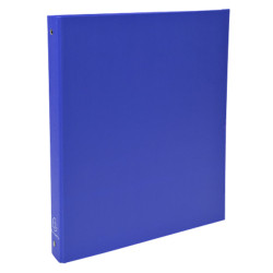 Raccoglitore foderato - PPL - 4 anelli tondi 30 mm - dorso 4cm - 22 x 30cm - blu scuro - Exacompta