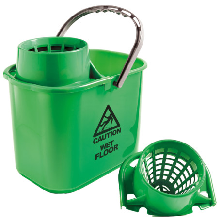 Secchio Polar - con strizzatore - 15 L - verde - Perfetto