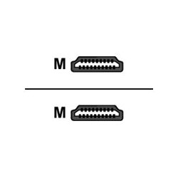 roline - Cavo HDMI con Ethernet - HDMI maschio a HDMI maschio - 1 m - a doppia schermatura - nero, oro - supporto 4K