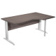 Scrivania Compact Destro Easy - 160 x 60/80/100 cm - Frassino toscano/grigio alluminio - Artexport