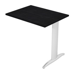 Allungo reversibile dx/sx per scrivanie Easy - 80 x 60 cm - Nero venato/metal cromato