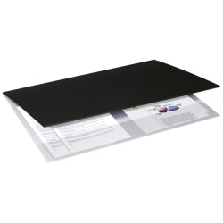 Sottomano Soft - doppio con tasca interna trasparente - 49 x 34,5 cm - plastica - nero - Arda