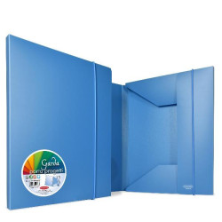 Plastibor GARDA 30 Cartelletta a 3 Lembi con elastico Azzurro