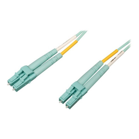 Tripp Lite 1M 10Gb/100Gb Duplex Multimode 50/125 OM4 LSZH Fiber Patch Cable LC/LC Aqua 1 Meter - Cavo patch - LC multi-mode (M)