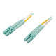 Tripp Lite 2M 10Gb/100Gb Duplex Multimode 50/125 OM4 LSZH Fiber Patch Cable LC/LC Aqua 2 Meters - Cavo patch - LC multi-mode (M