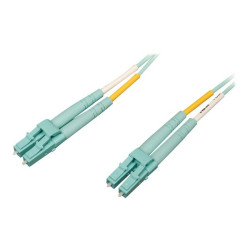 Tripp Lite 3M 10Gb/100Gb Duplex Multimode 50/125 OM4 LSZH Fiber Patch Cable LC/LC Aqua 3 Meters - Cavo patch - LC multi-mode (M