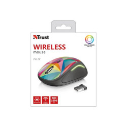 Trust Yvi FX - Mouse - per destrorsi e per sinistrorsi - ottica - 4 pulsanti - senza fili - 2.4 GHz - ricevitore wireless USB -