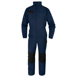 Tuta da lavoro M1CO2 - taglia M - twill/poliestere/cotone - blu/arancio - Deltaplus