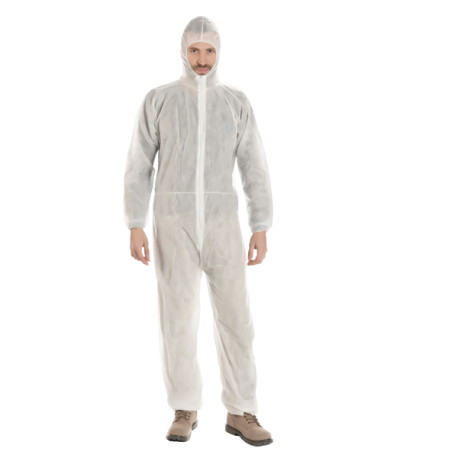 Tuta monouso Coverall 40 - taglia XL - PLP - bianco - Worker