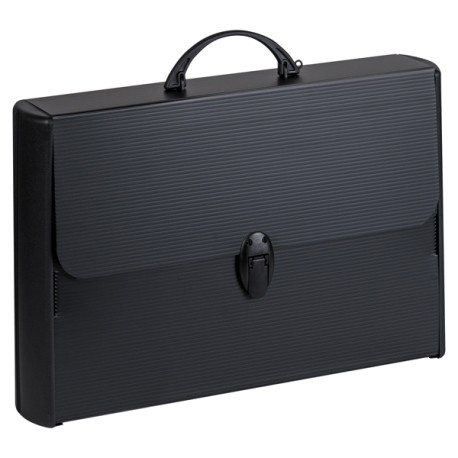 Valigetta polionda Total Black - 28 x 43 cm - dorso rigido 8,5 cm - PPL - nero - Favorit