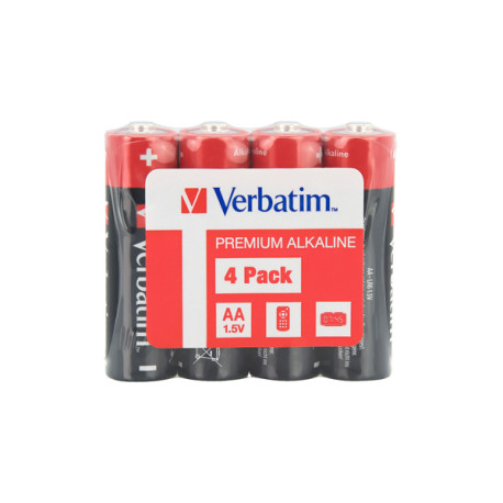 Verbatim - Scatola 4 Pile alkaline stilo AA - 49501