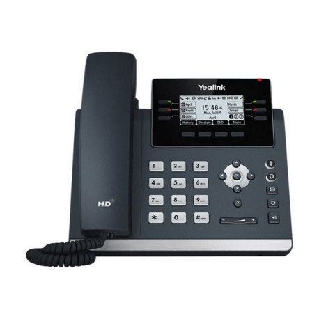 Yealink SIP-T42U - Telefono VoIP con ID chiamante - 5 vie capacità di chiamata - SIP, SIP v2, SRTP - 12 linee - grigio classico