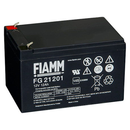 Batteria al piombo ricaricabile 12V 12Ah terminale faston 4.8 mm FIAMM FG21201 491460377