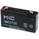 Batteria al piombo ricaricabile 6V 1.2Ah terminale faston 4.8mm MKC MKC612 491460201