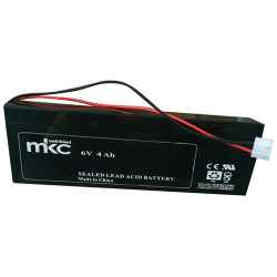 Batteria al piombo ricaricabile 6V 4Ah con cavo e connettore MKC