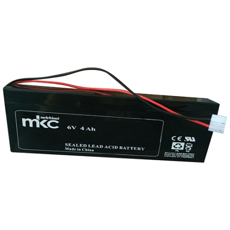 Batteria al piombo ricaricabile 6V 4Ah con cavo e connettore MKC