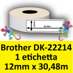 Rotolo di Etichette Compatibie a Trasferimento Termico per Brother DK-22214 mm 30,48 X 27