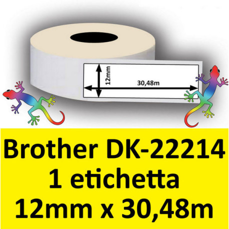 Rotolo di Etichette Compatibie a Trasferimento Termico per Brother DK-22214 mm 30,48 X 27