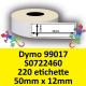 Rotolo di Etichette Compatibie a Trasferimento Termico per Dymo 99017 S0722460 mm 50 X 12 220 Etichette Permanente