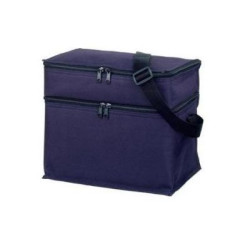 Borsa termica in nylon con doppia zip e tracolla cm 30 x 20 x 25