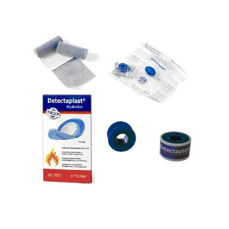 Kit di reintegro pacco medicazione per l’industria alimentare HACCP cerotti rilev. metal detector