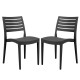 Sedia Firenze - 49 x 51 x 80 cm - polipropilene - antracite - Grandsoleil - conf. 2 pezzi