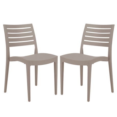 Sedia Firenze - 49 x 51 x 80 cm - polipropilene - juta - Grandsoleil - conf. 2 pezzi