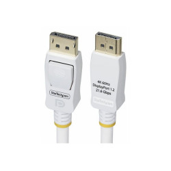 StarTech.com 6ft White VESA Certified DisplayPort 1.2 Cable with Latches - Cavo DisplayPort - DisplayPort (M) serrato a Display