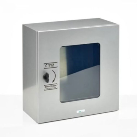 Teca da Interno SixCase per Defibrillatori Universale con Allarme colore Grigio DAE