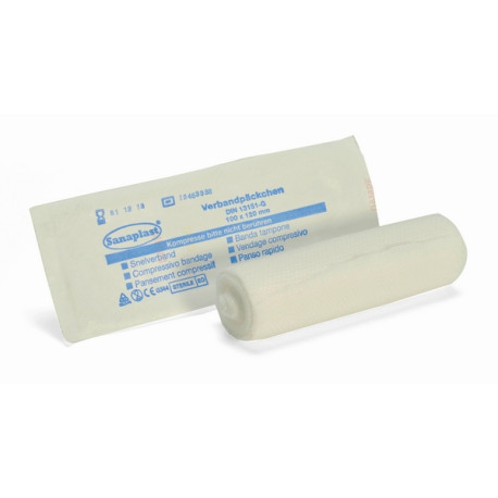 Benda elastica sterile con tampone in TNT Tampobenda cm 8x10 cm