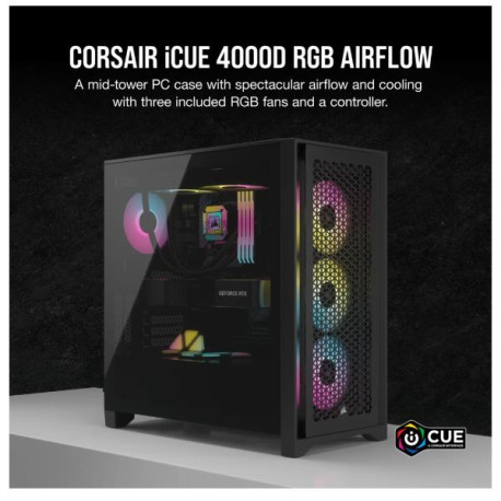 CABINET - Mid-Tower Case iCUE 4000D RGB AIRFLOW, Black