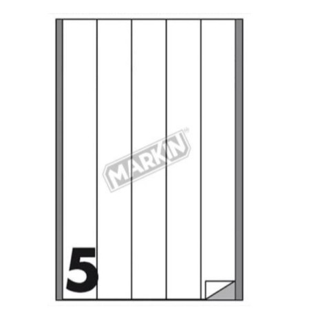 CF500 ETICHETTE 5 FG. X 100 40X297MM A4