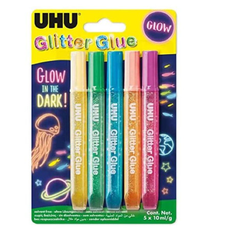 CREATIVIT - GLITTER GLUE GLOW-DARK6X10MLBLISTER