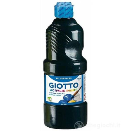 DIDATTICA E SCUOLA - FLACONE 500ML TEMPERA ACRILICA NERO