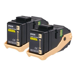 Epson Double Pack - Confezione da 2 - giallo - originale - cartuccia toner - per Epson AL-C9500DN- AcuLaser C9300D2TN, C9300D3T