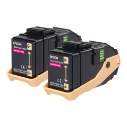 Epson Double Pack - Confezione da 2 - magenta - originale - cartuccia toner - per Epson AL-C9500DN- AcuLaser C9300D2TN, C9300D3