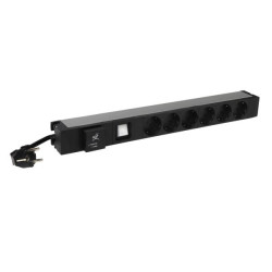 LEGRAND-PDU 19 6 PRESE GERMAN STANDARD CON INTERRUTTORE E PROTEZIONE