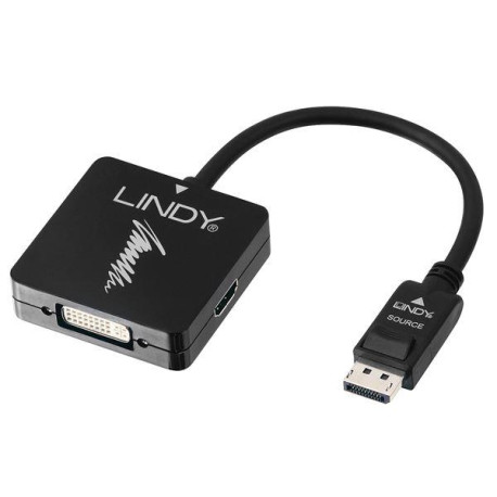 Lindy adattatore da DP A HDMI+DVI+VGA