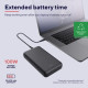 Power bank - LARO POWERBANK PER RICARICA LAPTOP DA 100 W - 50% PLASTICA RICICLATA - NERO