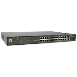 Switch - LEVELONE FGP-2831 - SWITCH 28-PORTE FAST ETHERNET POE 390W - 24x PoE + 2x Gigabit RJ45 + 2x Gigabit SFP