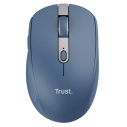 Trust  OZAA MOUSE WIRELESS RICARICABILE SILENZIOSO CON DOPPIA CONNESSIONE BT + WL 2,4GHZ - 60% PLASTICA RICICLATA - BLU