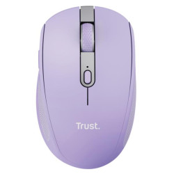 Trust  OZAA MOUSE WIRELESS RICARICABILE SILENZIOSO CON DOPPIA CONNESSIONE BT + WL 2,4GHZ - 60% PLASTICA RICICLATA - VIOLA