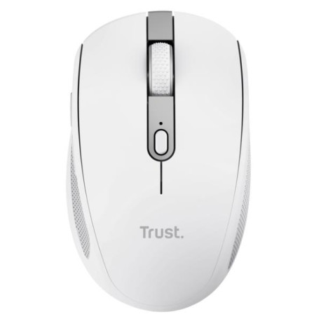 Trust OZAA MOUSE WIRELESS RICARICABILE SILENZIOSO CON DOPPIA CONNESSIONE BT + WL 2,4GHZ - 60% PLASTICA RICICLATA - BIANCO