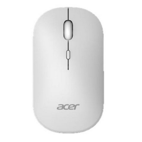 Acer AMR130, Ambidestro, RF senza fili + Bluetooth, 1600 DPI, Bianco